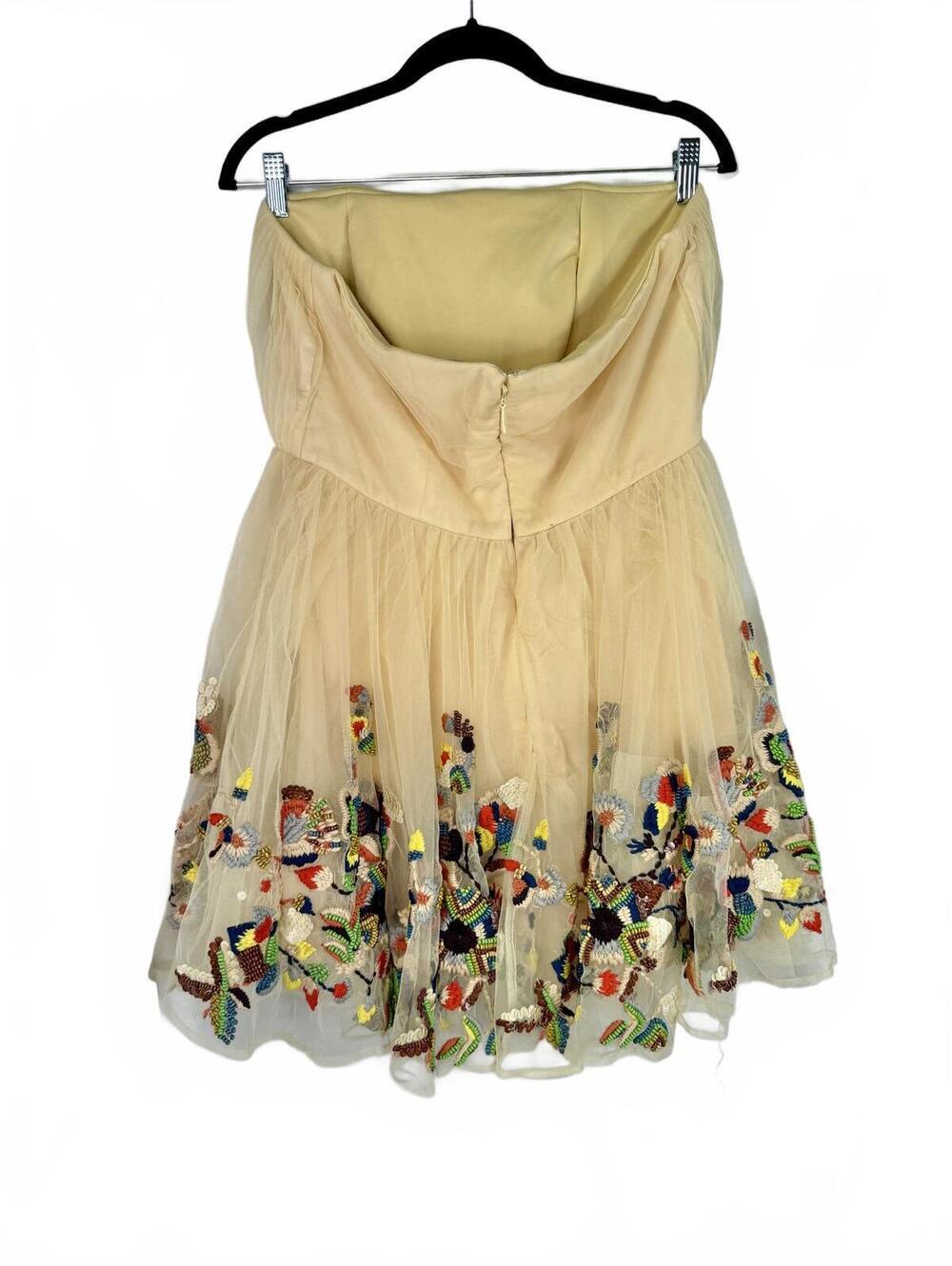 Nikita Mhaisalkar Strapless Embroidered Tulle Dress Size 14 NEW WITH TAGS - Picture 2 of 15